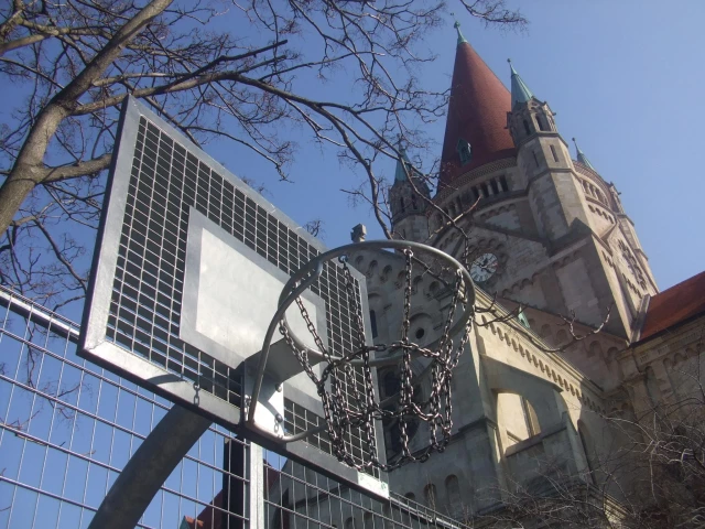 Profile of the basketball court Franz-von-Assisi-Kirche, Vienna, Austria