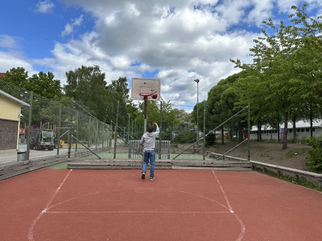 Profile of the basketball court Akalla Grundskola, Stockholm, Sweden