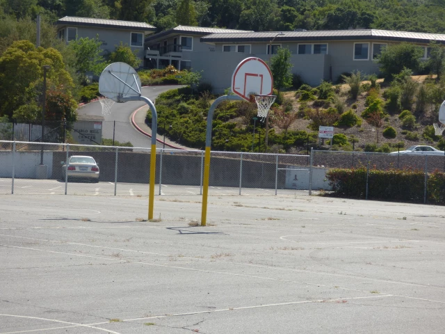 Profile of the basketball court Hill Middle School, Novato, CA, United States