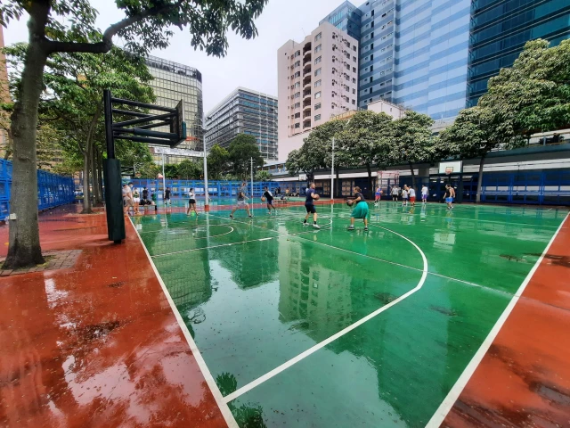 Profile of the basketball court Hong Tat Path Garden, Tsim Sha Tsui East, Hong Kong SAR China
