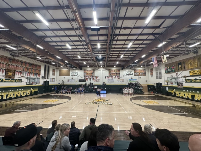 Profile of the basketball court Hank Moroski Gymnasium, Novato, CA, United States